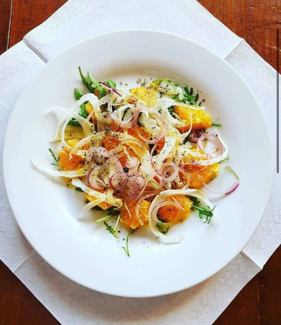 Insalata di arance e finocchi, sizilianische Bio-Orangen mit Fenchel und Rucola